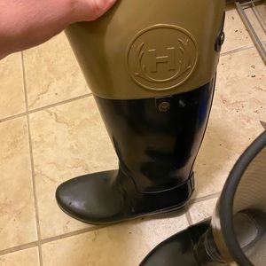 Hunter rain boots two tone